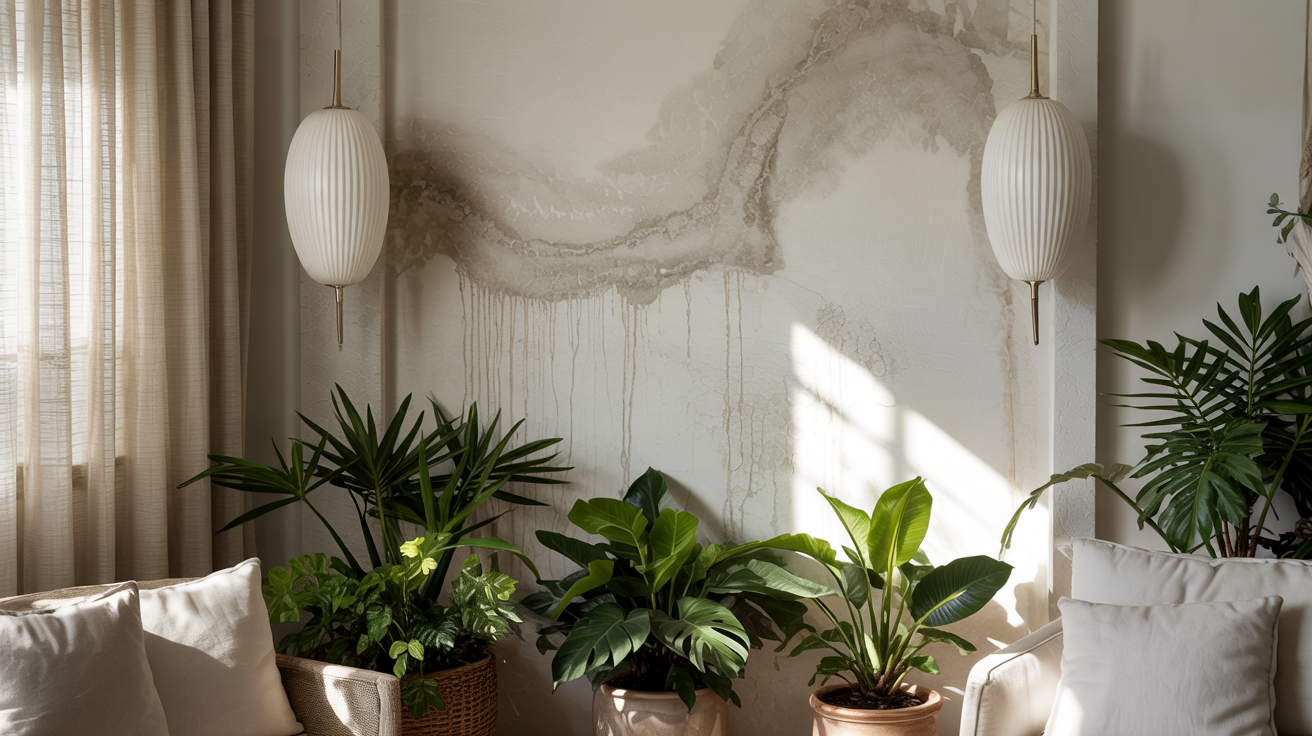 Umidade na casa causando mofo e manchas escuras nas paredes internas - RSAI Arquitetura